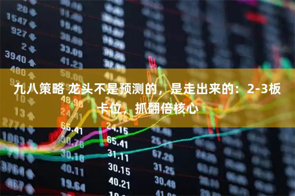 九八策略 龙头不是预测的，是走出来的：2-3板卡位，抓翻倍核心